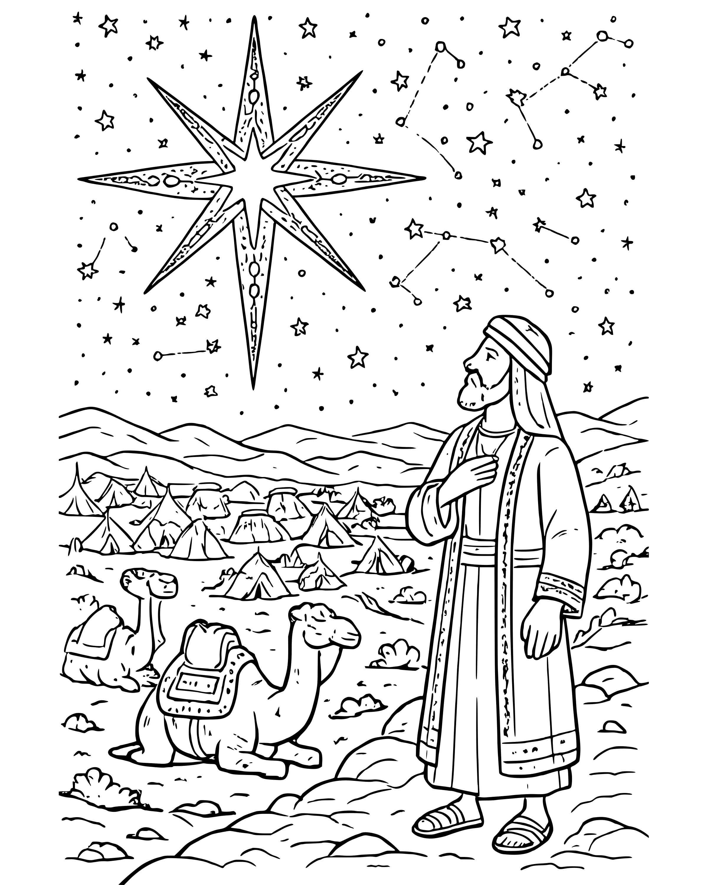 Detailed A Star Will Come coloring page
