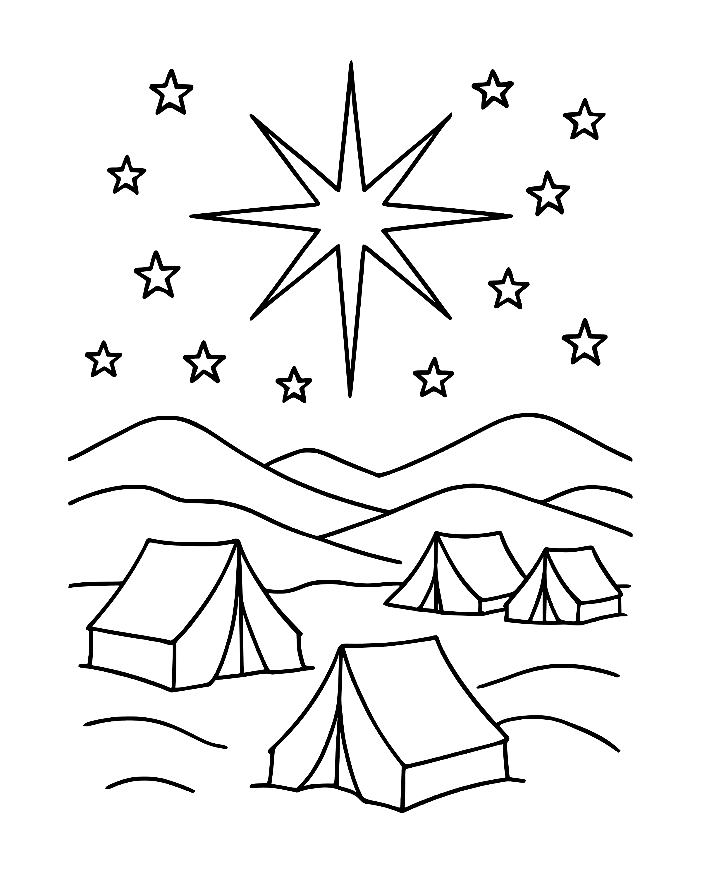 Simple A Star Will Come coloring page